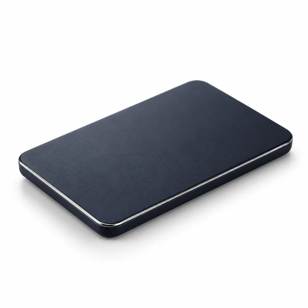 Conceptual illustration of a card format tracking device.